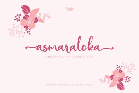 Asmaraloka: A Handmade Script for Feminine & Girly Design Projects