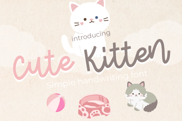 Cute Kitten: A Handwritten Font That Brings Warmth to Your Work