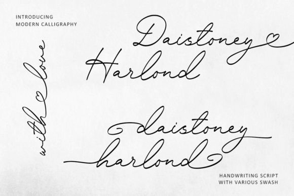 Daistoney Harlond: A Modern Calligraphy Script with Endless Character