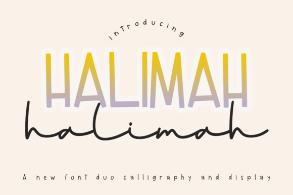 Halimah Script: A Font Duo for Modern, Expressive Design