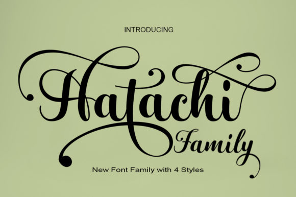 Hatachi Family: An Elegant Script for Memorable Design