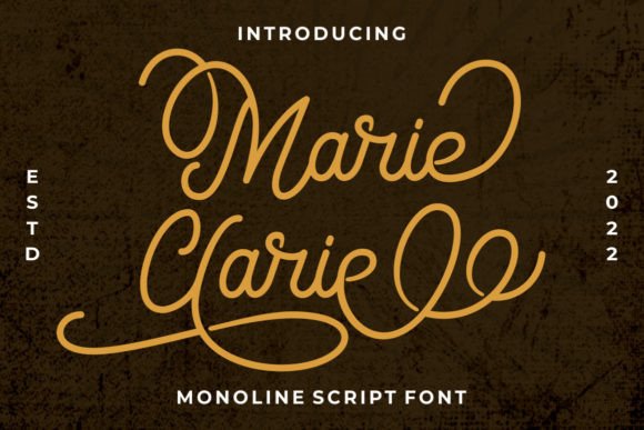 Marie Clarie: A Monoline Script Font for Timeless Branding