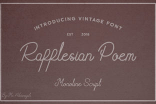 Rafflesian Poem: A Vintage Script with Modern Versatility